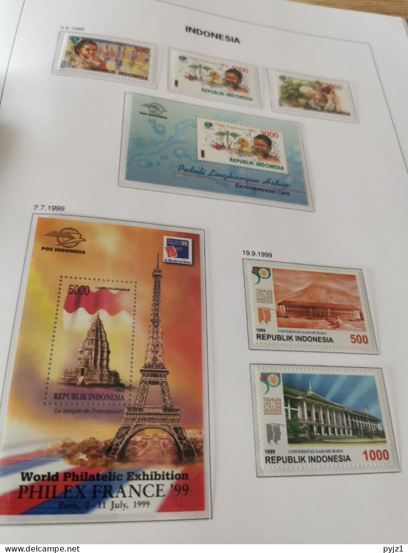 Indonesia MNH 1985-1999 in DAVO luxe album with slipcase