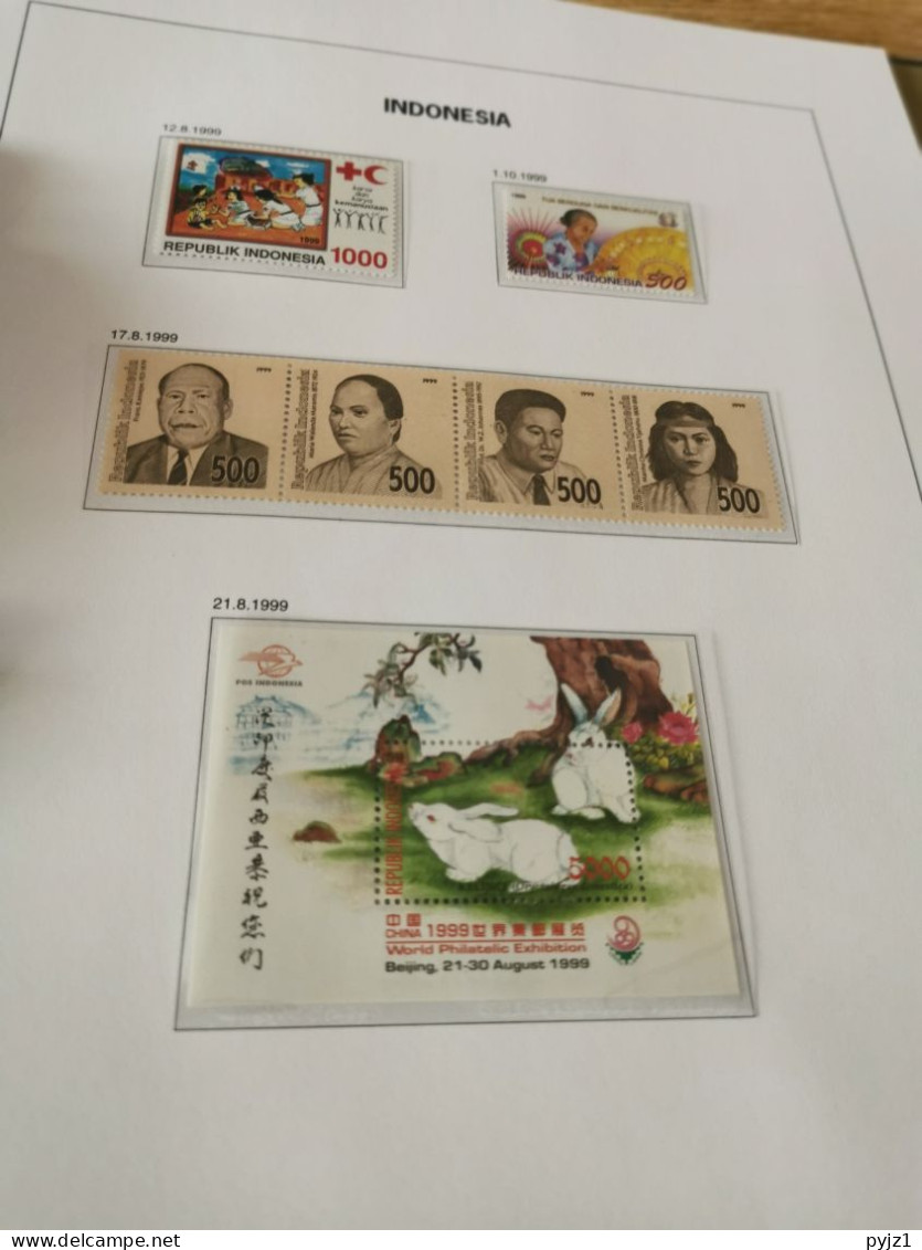 Indonesia MNH 1985-1999 in DAVO luxe album with slipcase