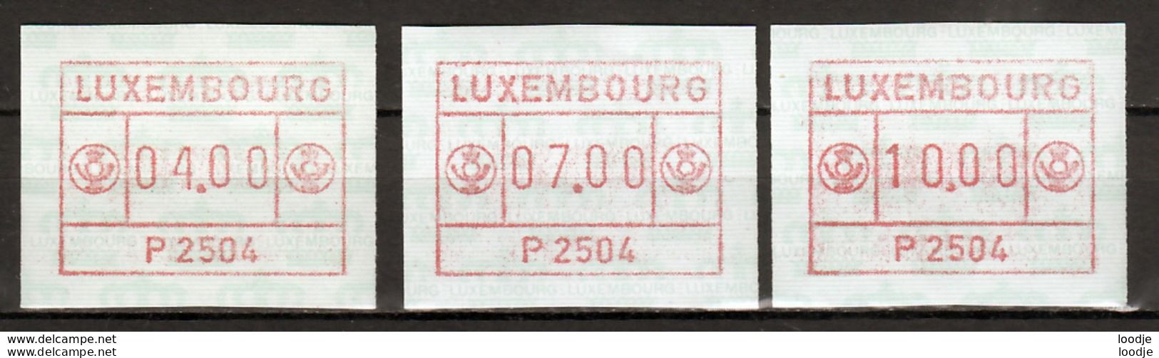 Luxemburg Automaatzegels Mi 1 Div. Postfris - Frankeervignetten