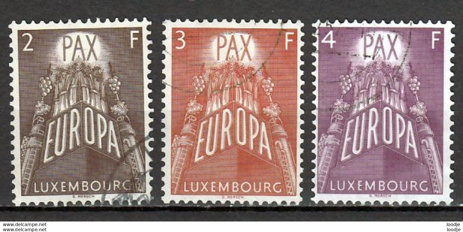 Luxemburg Europa Cept 1957 Gestempeld - 1957