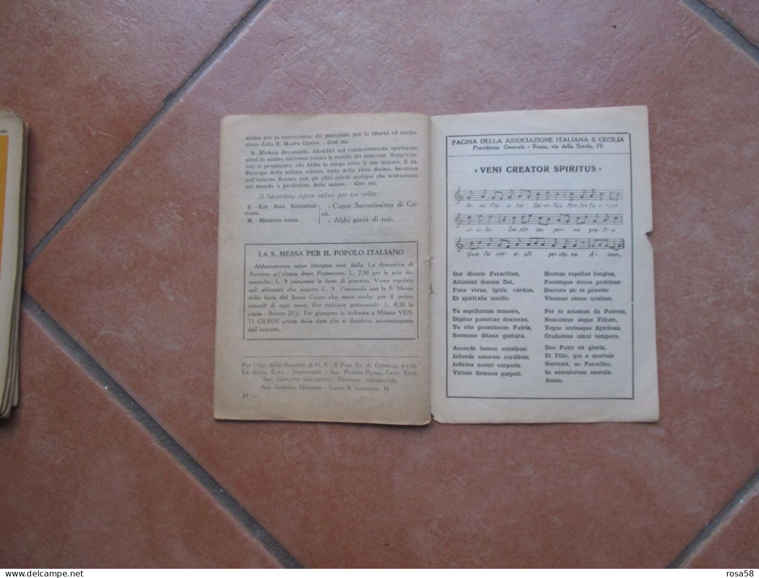 RELIGIONE 4 Giugno  1933  La Santa Messa Per  Popolo Italiano Pubblicaz.settimanale Domenica Di PENTECOSTE - Religion