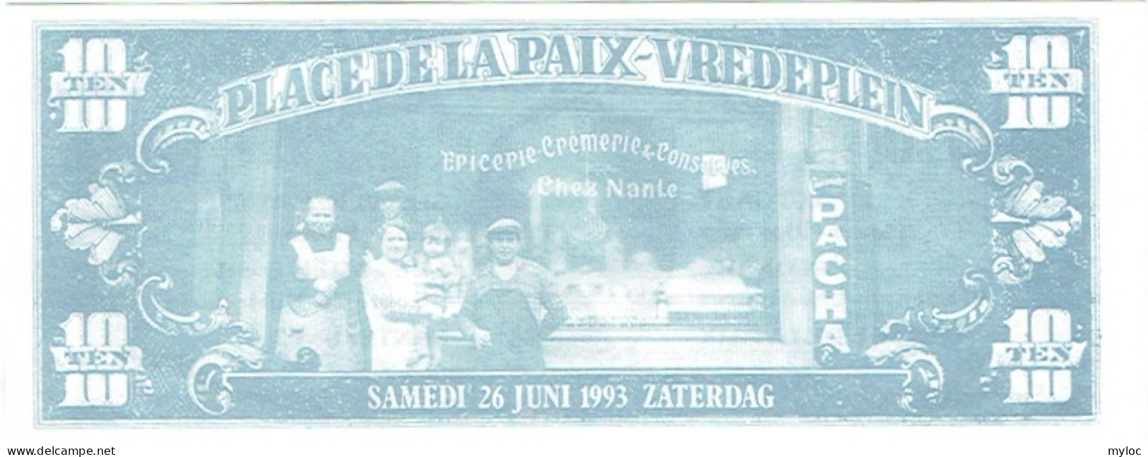 Billet Fictif. Belgique. Place De La Paix. Casino Royal "Chez Nantes". 1993. 10 Centimes. - Specimen