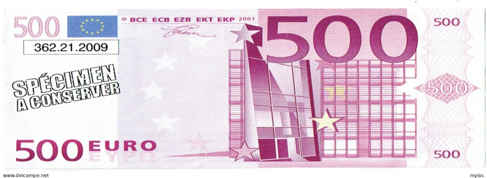 Billet Fictif. Belgique. Tombola 2009. 500 EURO - Fictifs & Spécimens
