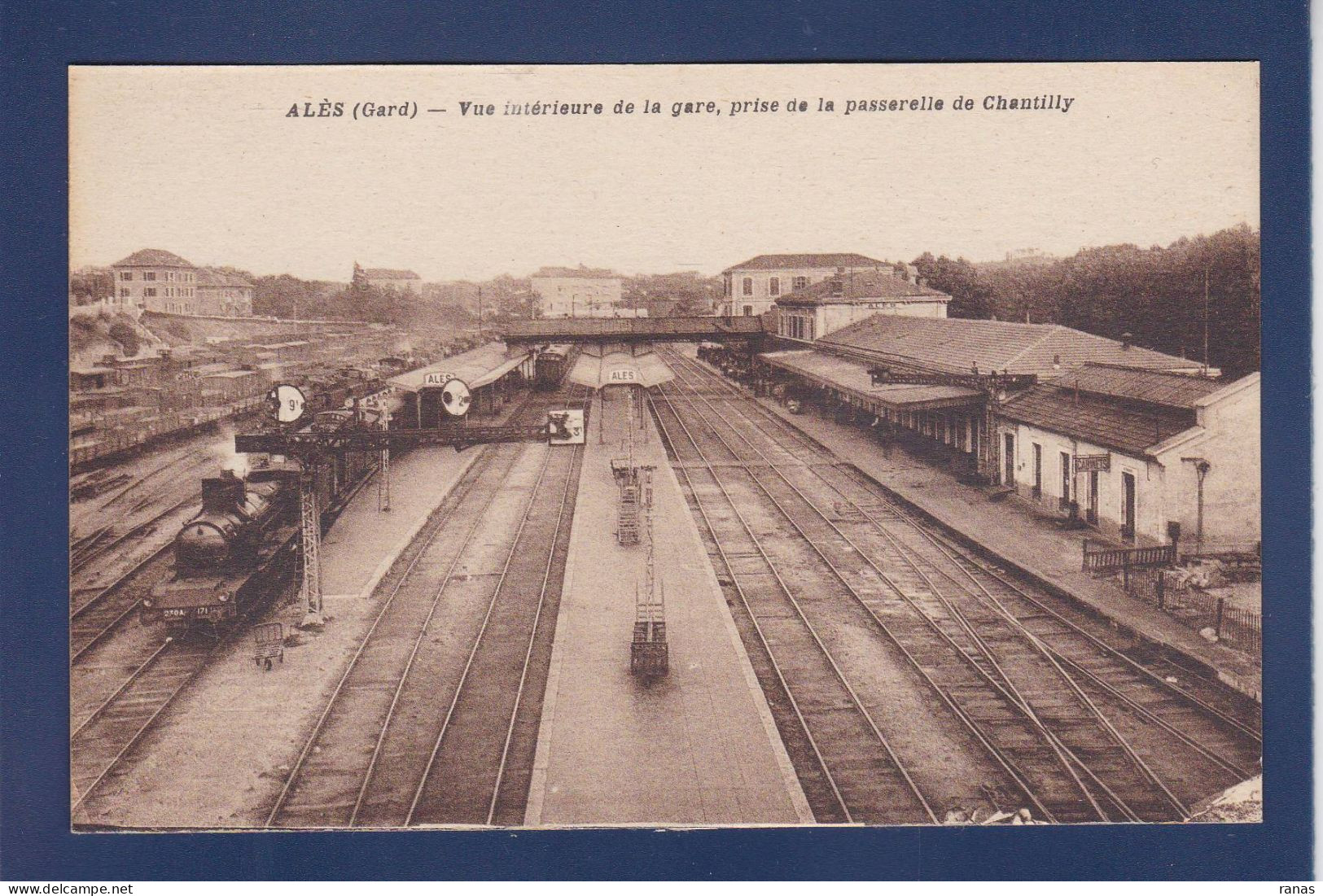 CPA [30] Gard > Alès Non Circulé Train Gare Station Chemin De Fer - Alès