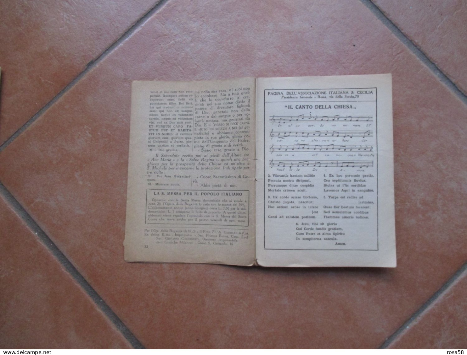 RELIGIONE 13 Giugno 1933 La Santa Messa Per Popolo Italiano Pubblicaz.settimanale Frase S.Luca IL CANTO DELLA CHIESA - Godsdienst