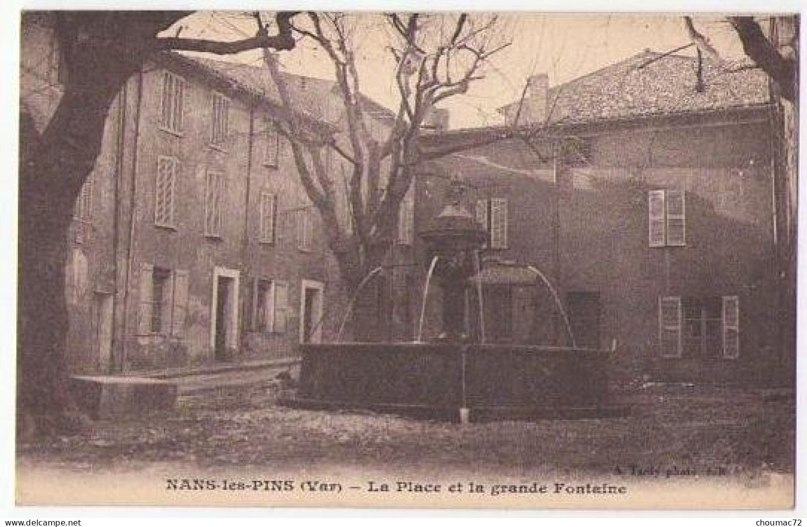 (83) 182, Nans Le Pins, Tardy, La Place Et La Grande Fontaine - Nans-les-Pins