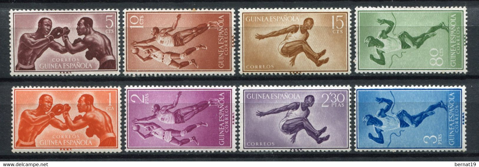 Guinea Española 1958. Edifil 376-83 X 2 ** MNH. - Guinea Española