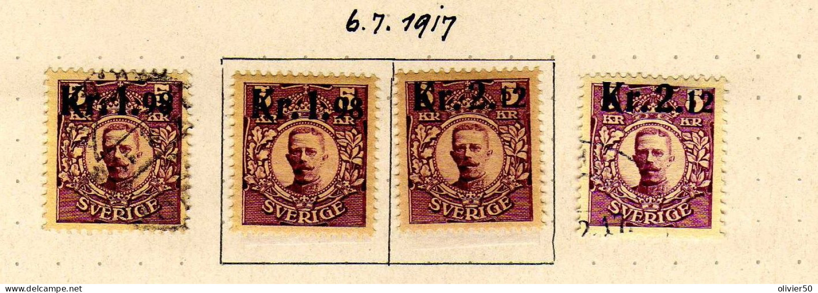 Suede (1917) - Colis-Postaux - Timbres-Poste Surcharges - Neufs* Et Oblit - Unused Stamps
