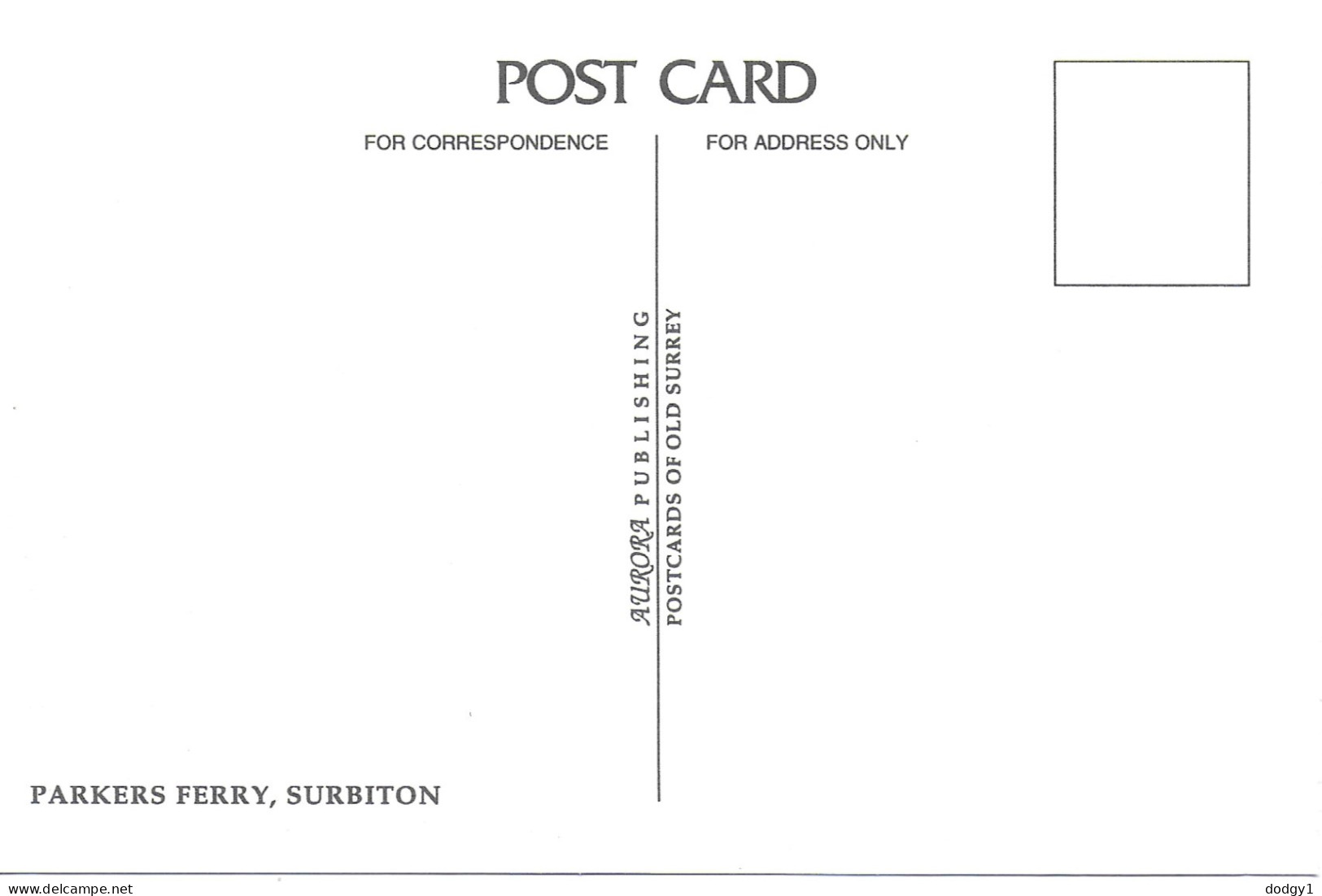 REPRODUCTION CARD. PARKERS FERRY, SURBITON, SURREY, ENGLAND. UNUSED POSTCARD   R3 - Surrey