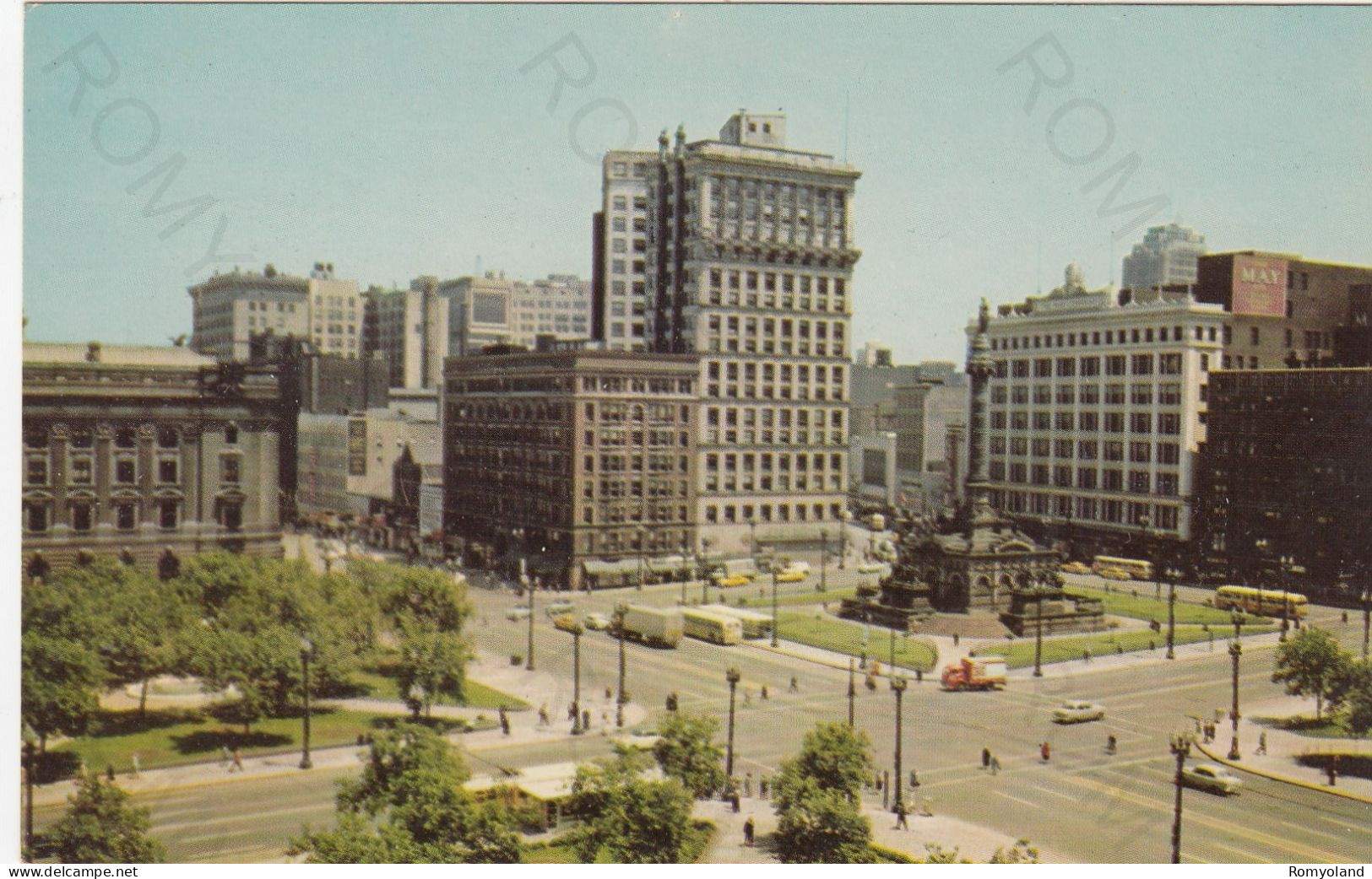 CARTOLINA  CLEVELAND,OHIO,STATI UNITI-PUBLIC SQUARE LOOKING SOUTHEAST-NON VIAGGIATA - Cleveland