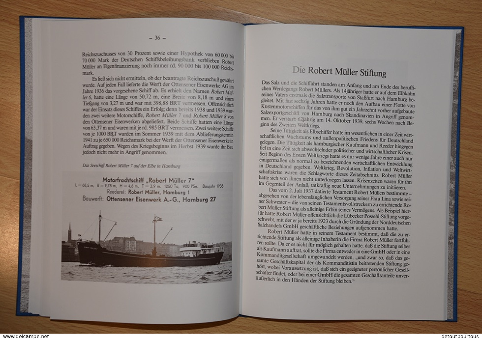 75 JAHRE ROBERT MULLER HAMBURG 1911 1986 Schiffahrt Schiff Gechichte boat company history