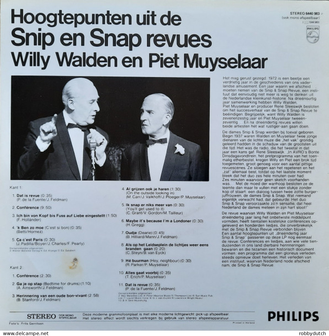 * LP *  HOOGTEPUNTEN UIT DE SNIP EN SNAP REVUES (Holland 1972 EX) - Humor, Cabaret