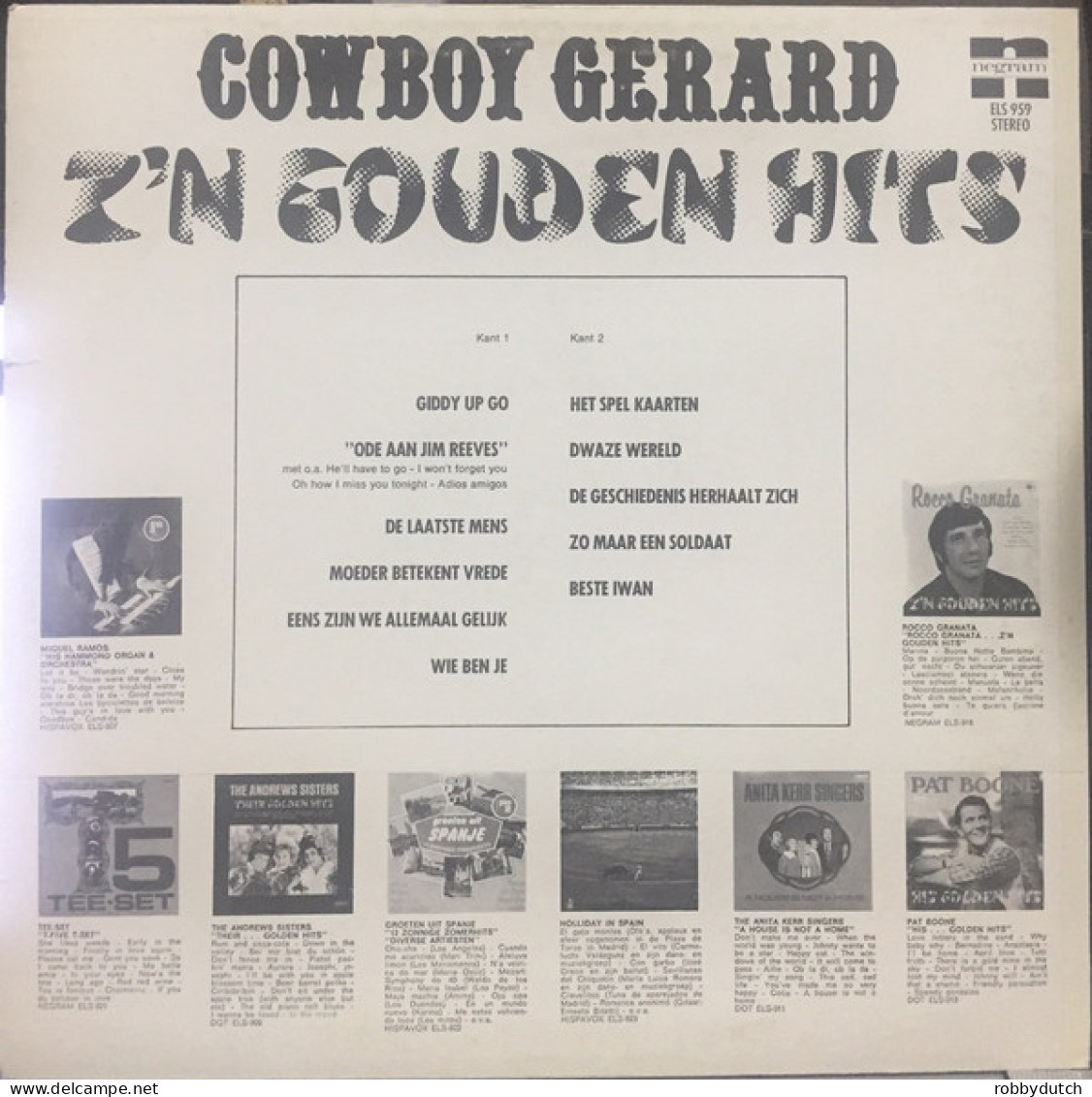 * LP *  COWBOY GERARD - Z'N GOUDEN HITS (Holland 1972 EX) - Andere - Nederlandstalig