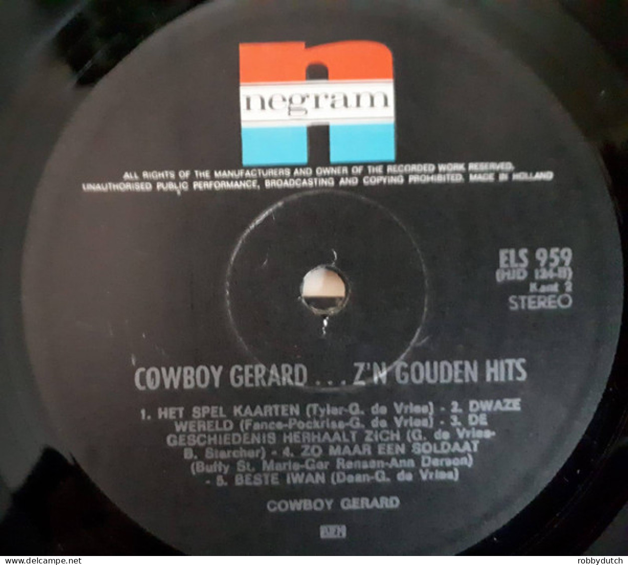 * LP *  COWBOY GERARD - Z'N GOUDEN HITS (Holland 1972 EX) - Autres - Musique Néerlandaise