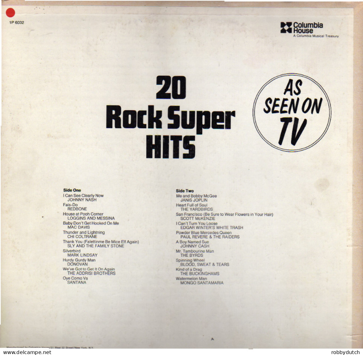 * LP *  20 ROCK SUPER HITS - SANTANA / DONOVAN / REDBONE / JANIS JOPLIN / JOHNNY CASH A.o. - Hit-Compilations