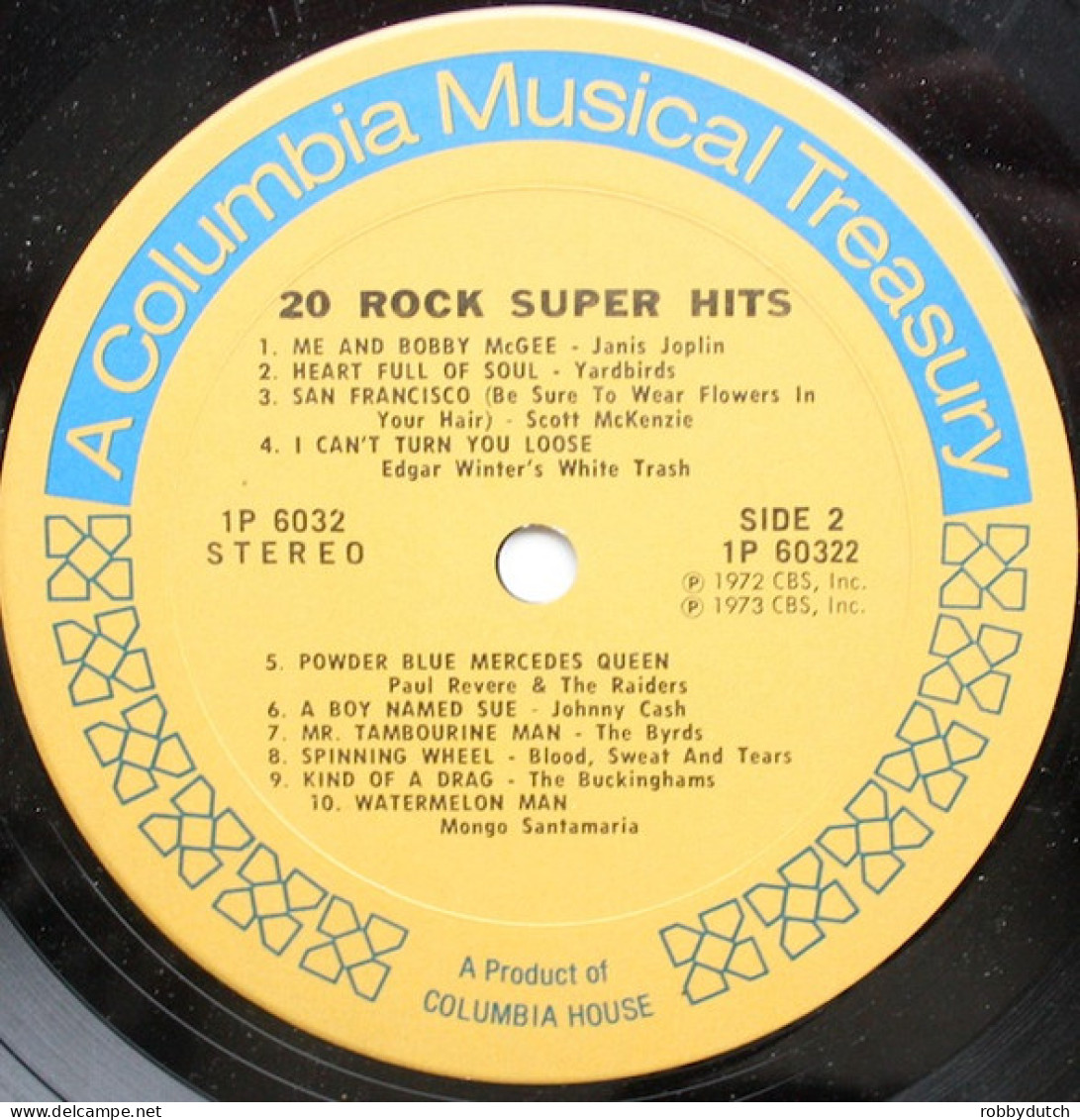 * LP *  20 ROCK SUPER HITS - SANTANA / DONOVAN / REDBONE / JANIS JOPLIN / JOHNNY CASH A.o. - Compilations