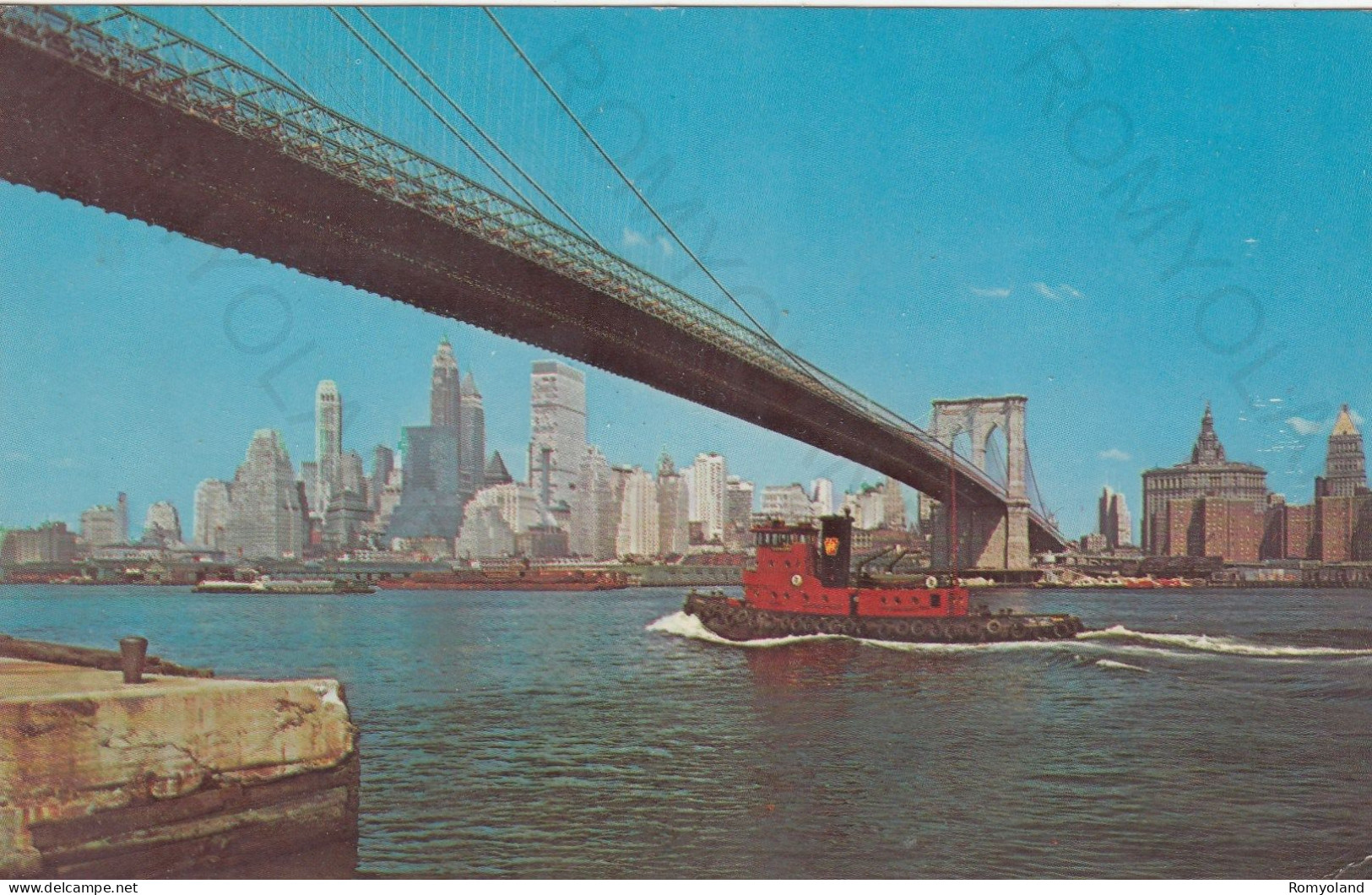 CARTOLINA  BROOKLYN BRIDGE,NEW YORK CITY,NEW YORK,STATI UNITI-VIAGGIATA 1967 - Ponts & Tunnels