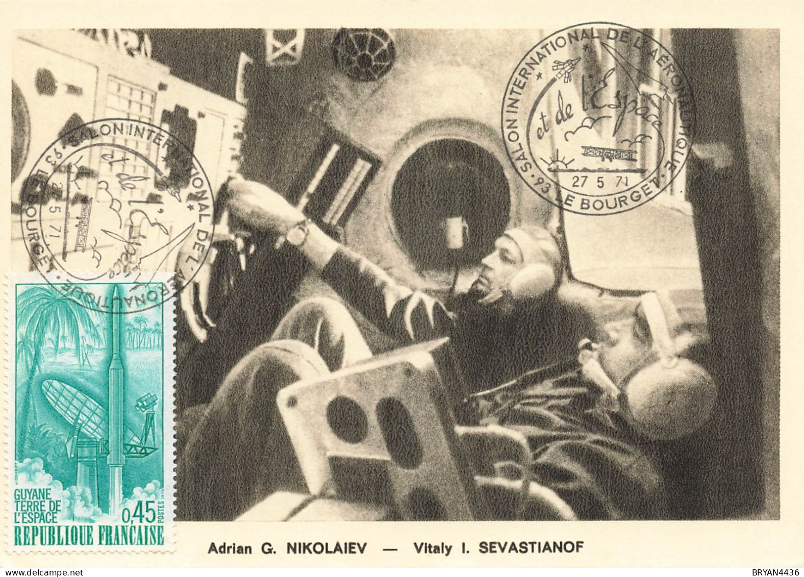 ESPACE - VOL SOYOUZ 9 - COSMONAUTES; Adrian G. NIKOLAIEV, Vitaly I. SEVASSTIANOF - JUIN 1970 - Espace