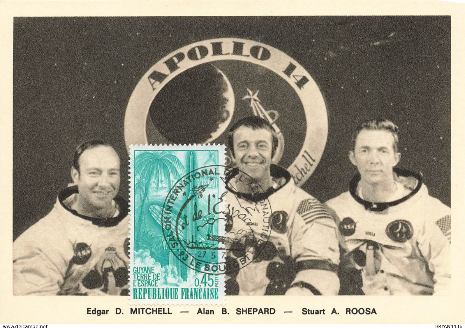 ESPACE - VOL APOLLO 14 - COSMONAUTES; Edgard MITCHELL, Alan SHEPARD, Stuart ROOSA - JANVIER 1971 - Espace