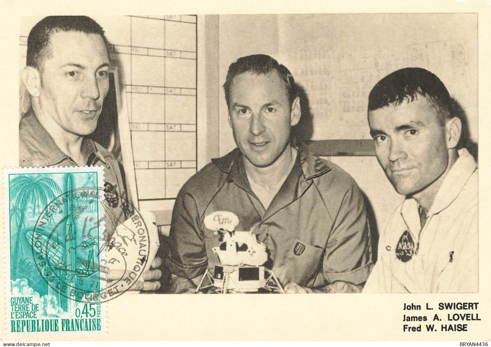 ESPACE - VOL APOLLO 13 - COSMONAUTES; Fred HAISE, James LOVELL, John SWIGERT - AVRIL 1970 - Espace