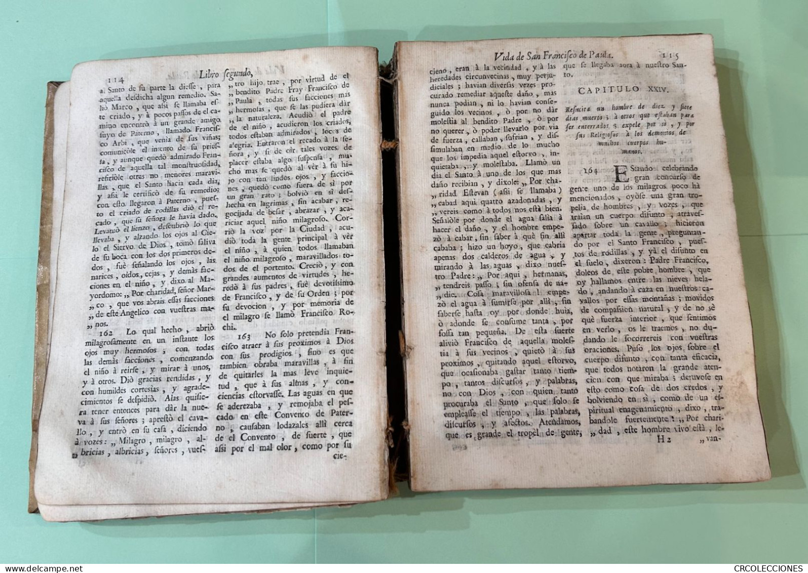 L018 LIBRO ANTIGUO AÑO 1762 VIDA DE SAN FCO. DE PAULA RARO - Godsdienst & Occulte Wetenschappen