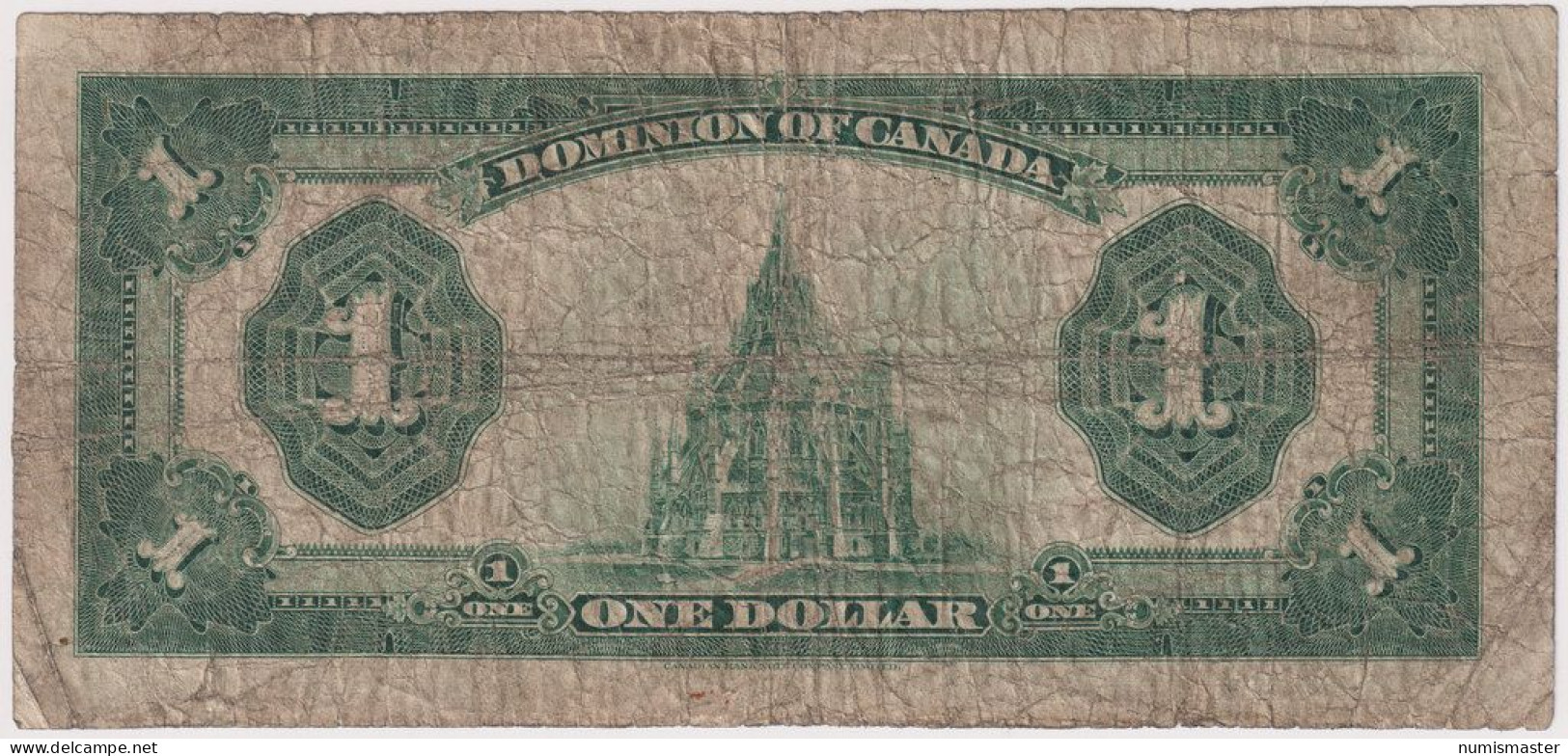 CANADA 1 DOLLAR 2.7.1923. RED SEAL - Canada