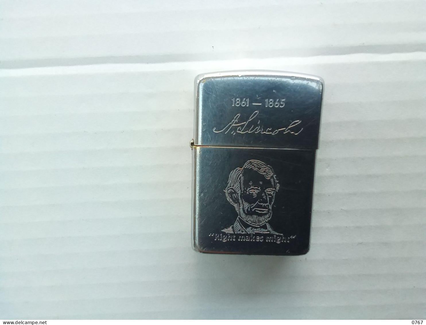 Briquet Zippo Président AMÉRICAIN  ABRAHAM LINCOLN 1861 1865 04/1989 (bazarcollect28) - Zippo