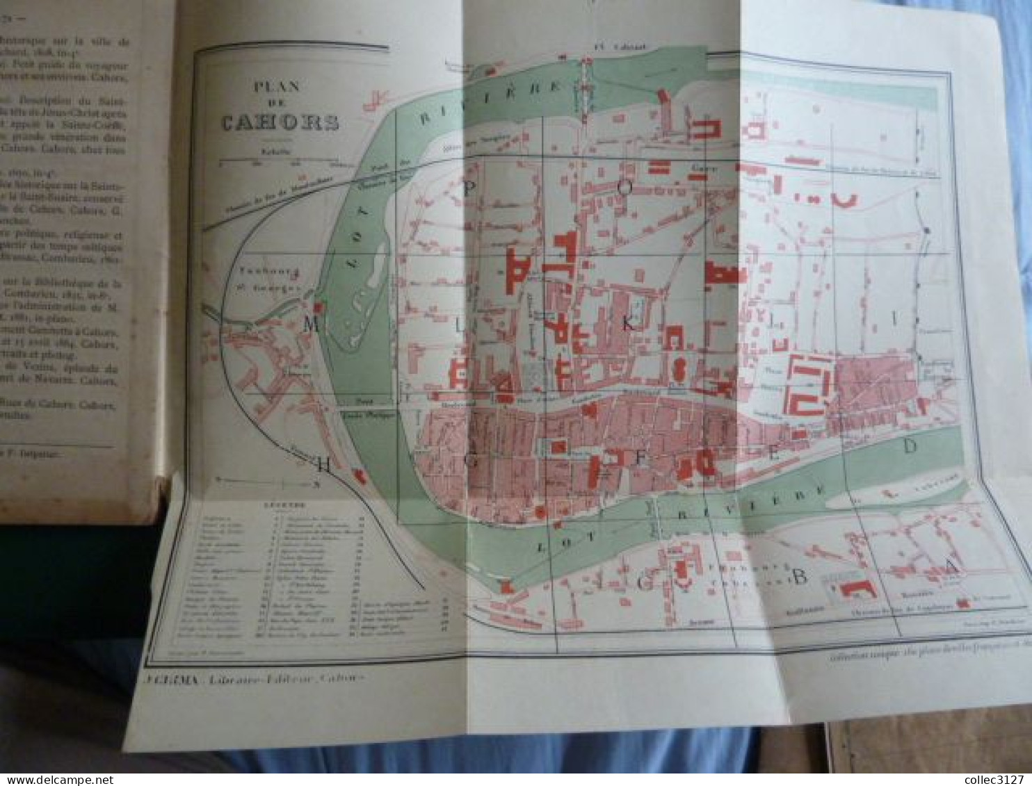 46 - Cahors-Guide - J.B. Baudel - Edition J. Girma - 1888 - 72 pages et 1 carte dépliable -BE mais couverture usagée