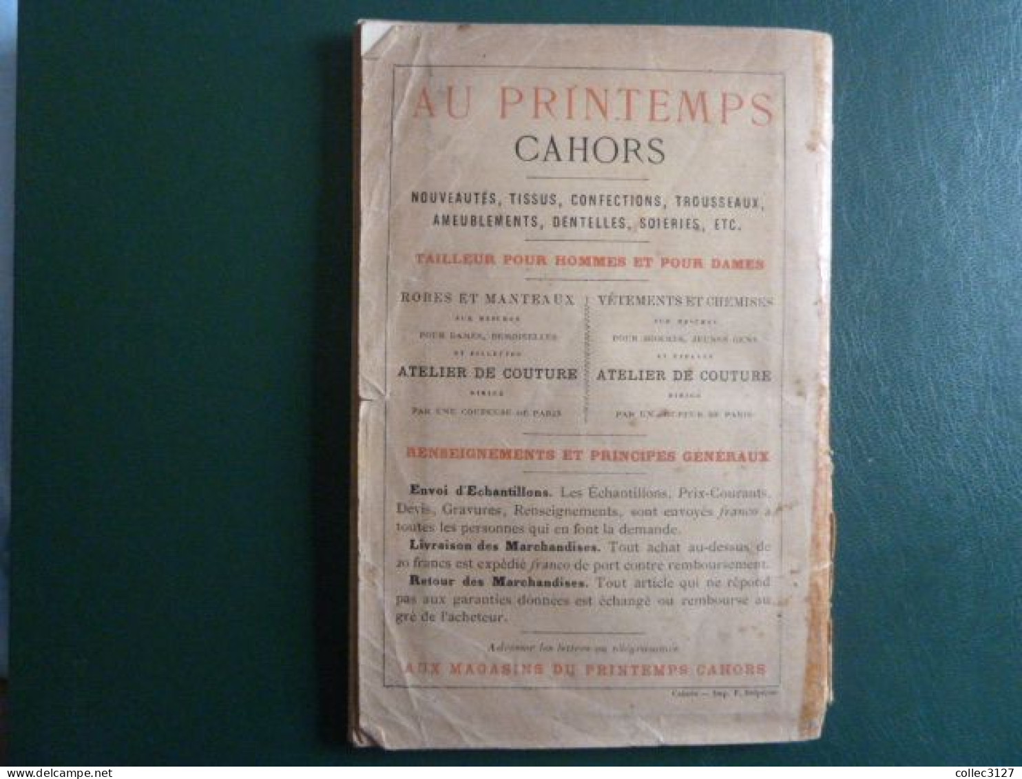 46 - Cahors-Guide - J.B. Baudel - Edition J. Girma - 1888 - 72 pages et 1 carte dépliable -BE mais couverture usagée