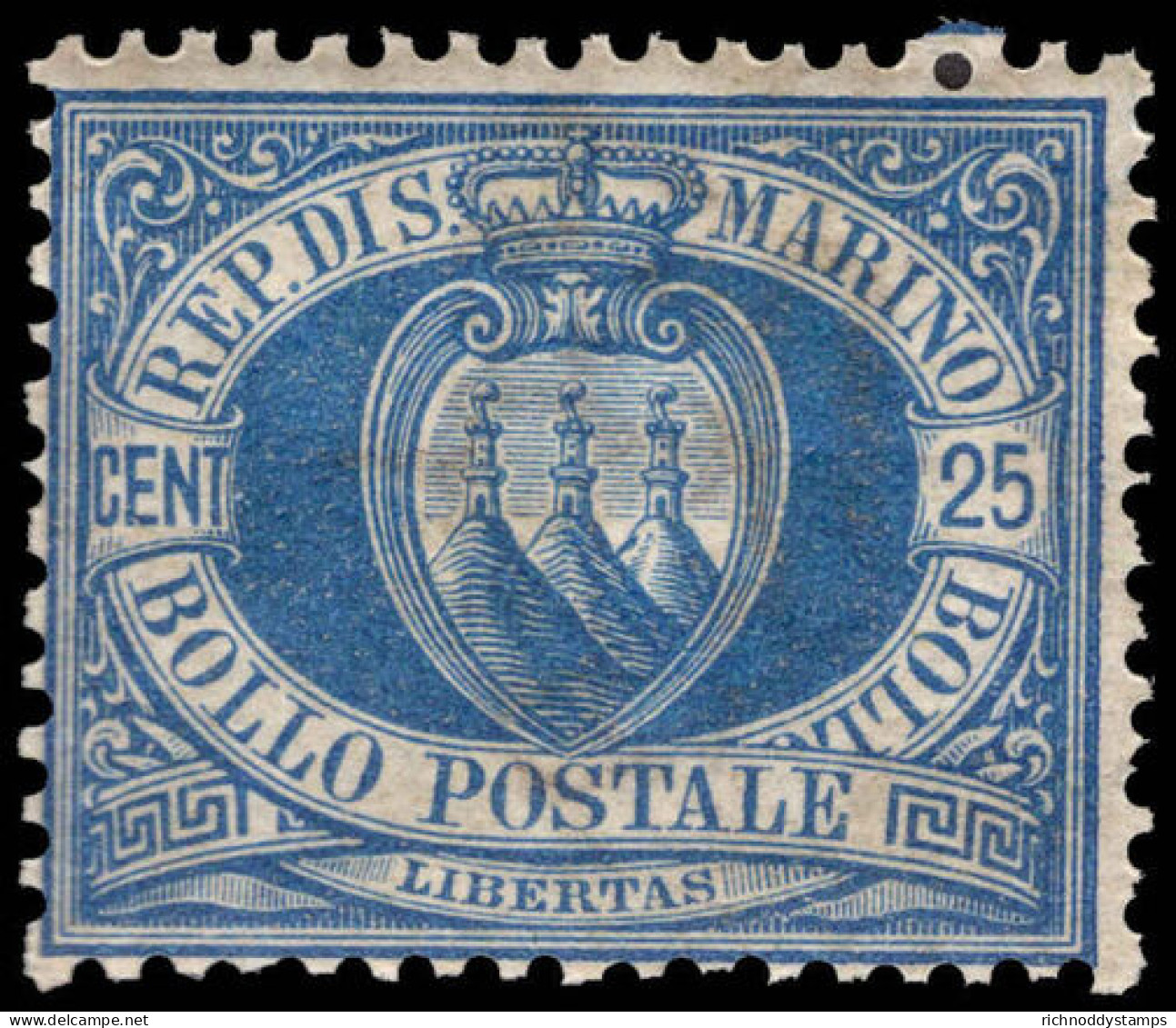 San Marino 1894-97 25c Blue Unmounted Mint. - Neufs