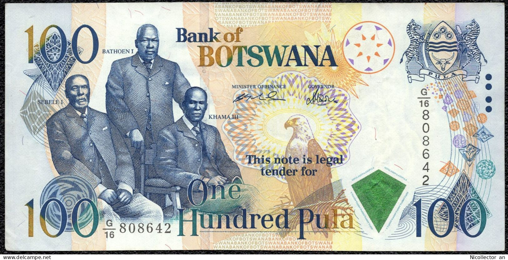 Botswana 100 Pula 2000 P-23a XF Banknote - Botswana