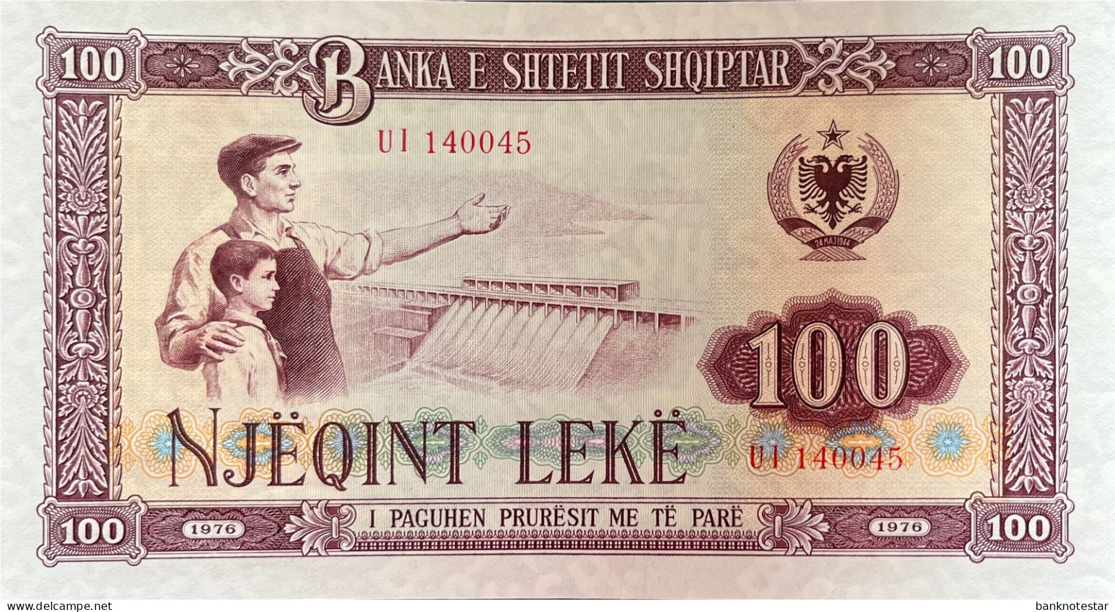 Albania 100 Leke, P-46a (1976) - UNC - Albania