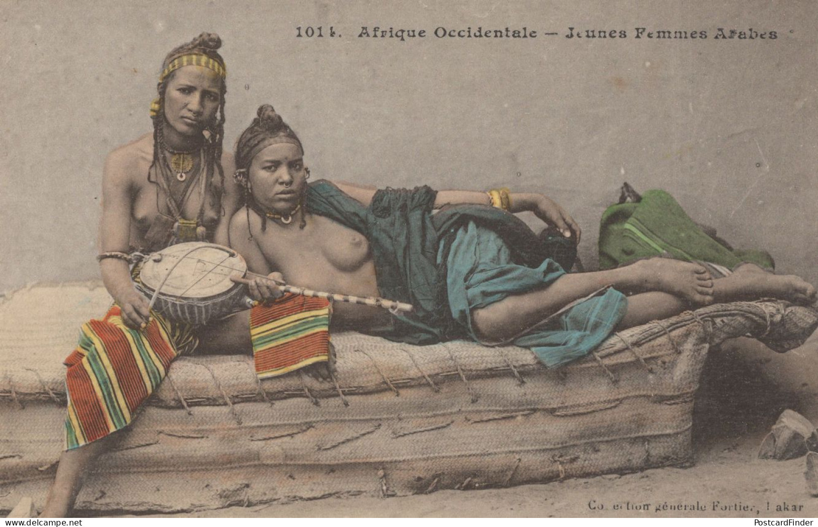 Afrique Occidentale Risque Musical Lute Instrument Players Postcard - Non Classés