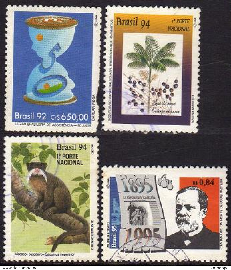 Ref. BR-U1992-95 BRAZIL 1992 - 1994 AND 1995 - USED, . 4V - Gebraucht