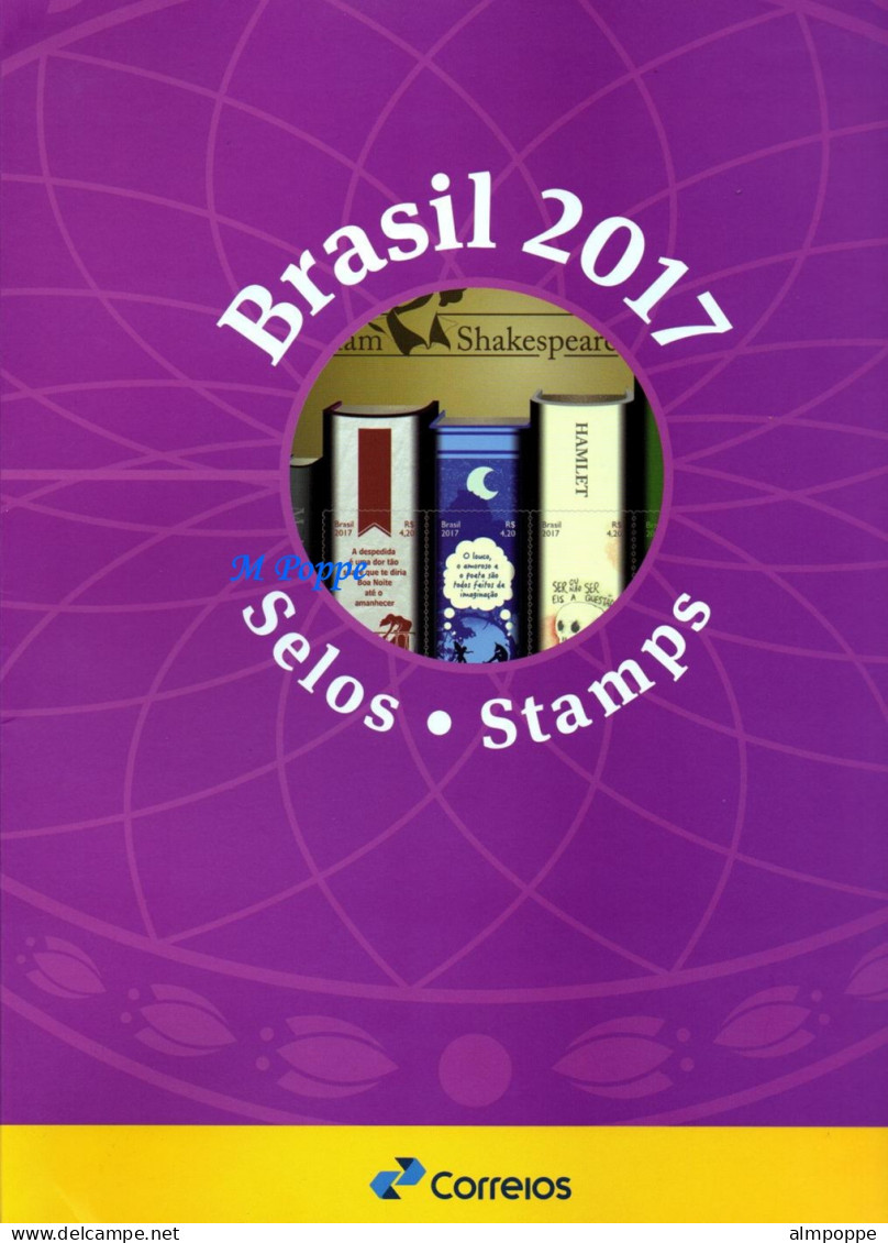 Ref. BR-Y2017-C BRAZIL 2017 - ALL STAMPS ISSUED,MADE BY POST OFFICE, MNH, . 58V - Annate Complete