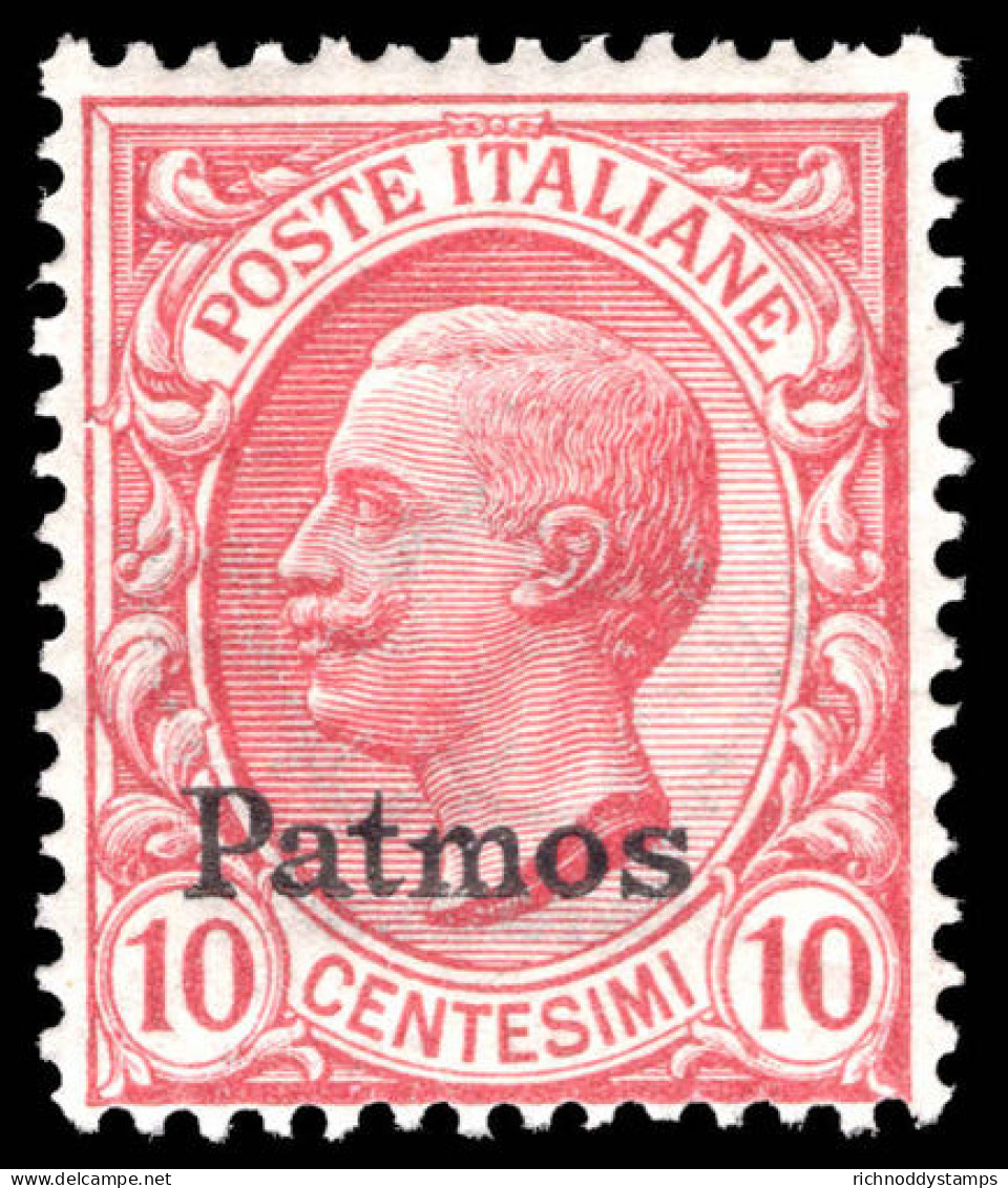 Patmos 1912-21 10c Rose-red Unmounted Mint. - Aegean (Patmo)