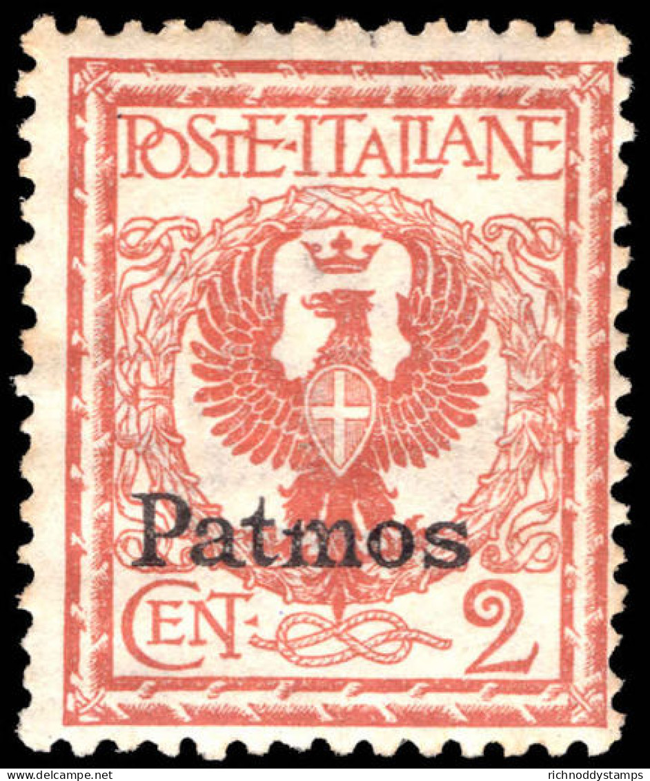 Patmos 1912-21 2c Orange-brown Lightly Mounted Mint. - Egée (Patmo)
