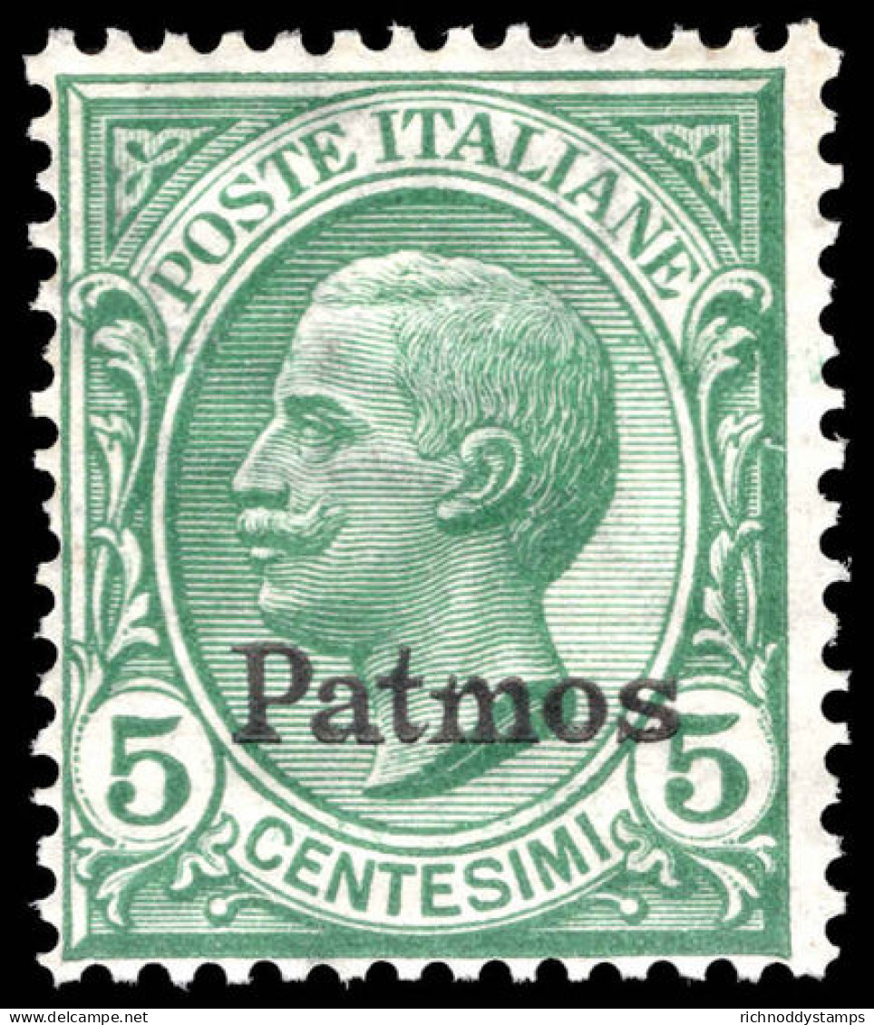 Patmos 1912-21 5c Green Unmounted Mint. - Egée (Patmo)