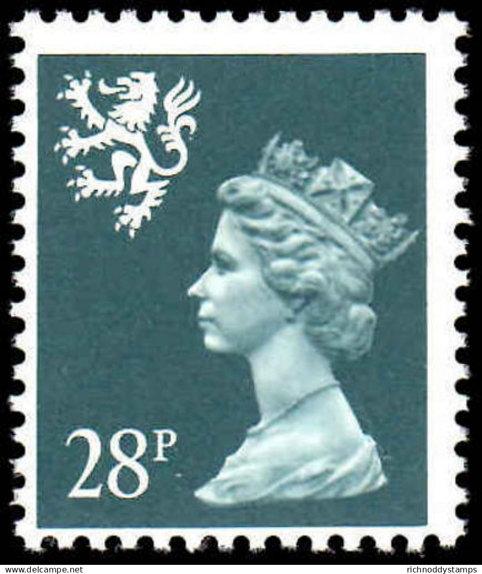 Scotland 1971-93 28p Deep Bluish Grey Perf 14 Litho Questa Unmounted Mint.  - Scotland