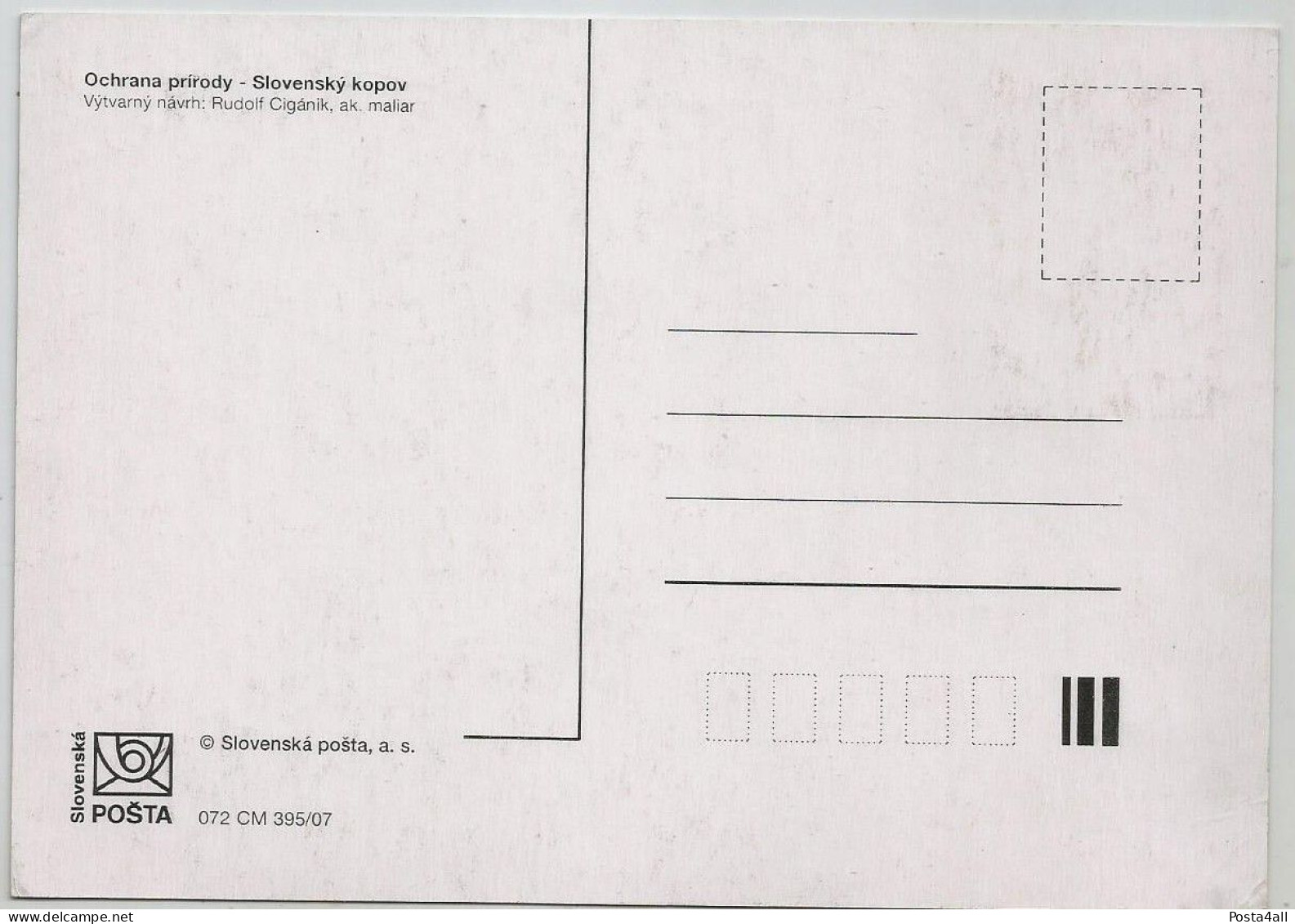 Slovakia  - 2007 Dogs -   Maximum Card - Briefe U. Dokumente