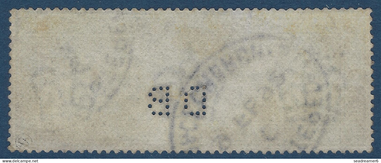 Grande Bretagne N°105 1£ Vert Perfin D.B Oblitéré De 1892 Dateur Recommandé TTB - Gebruikt