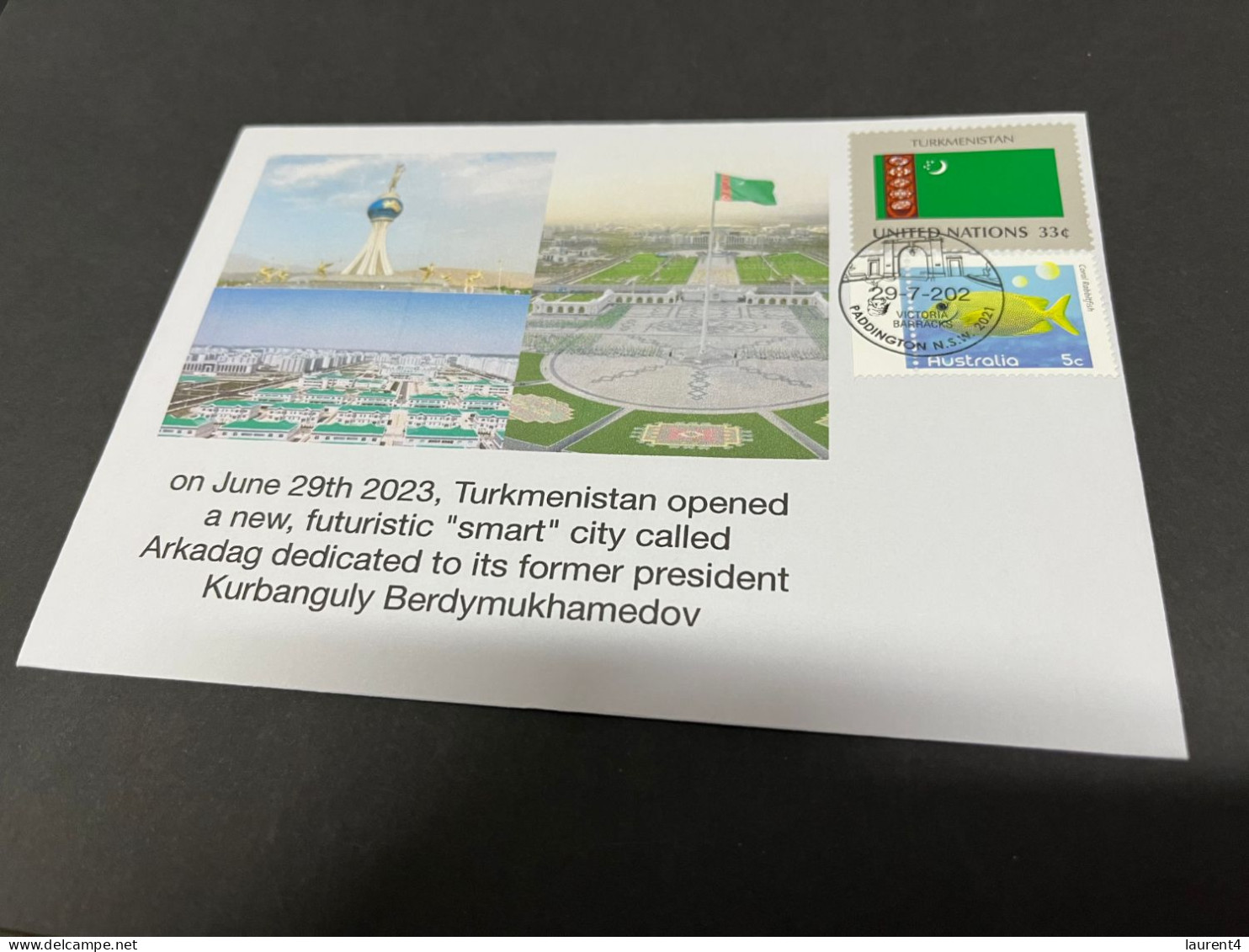 3-7-2023 (1 S 13) Tukmenistan Opened New Futuristic "Smart" City On 29 June 2023 - City Of Arkadag - Turkmenistan