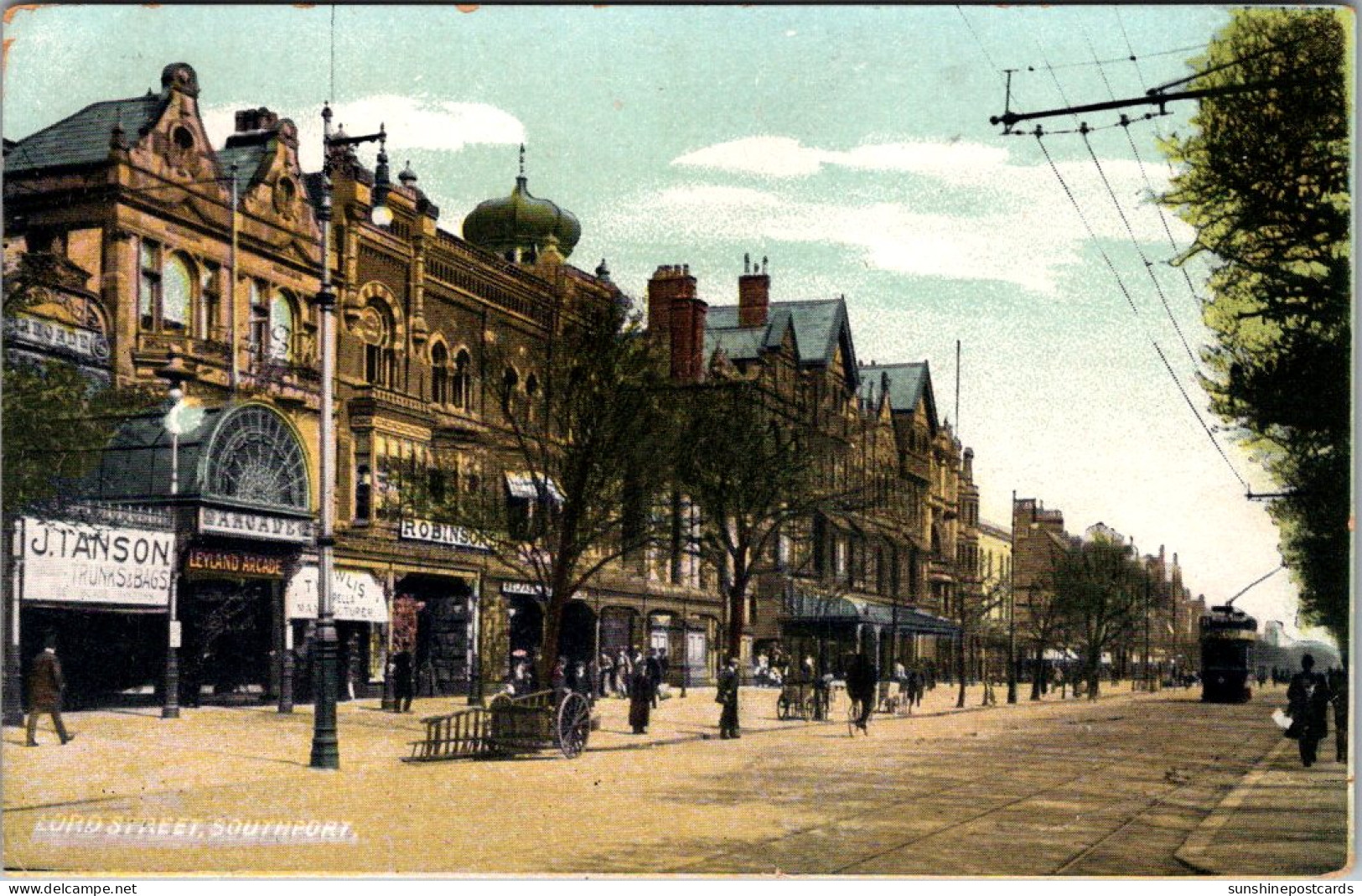 England Southport Trolley On Lord Street 1908 - Southport