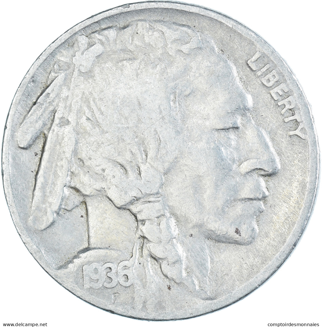 Monnaie, États-Unis, 5 Cents, 1936 - 1913-1938: Buffalo