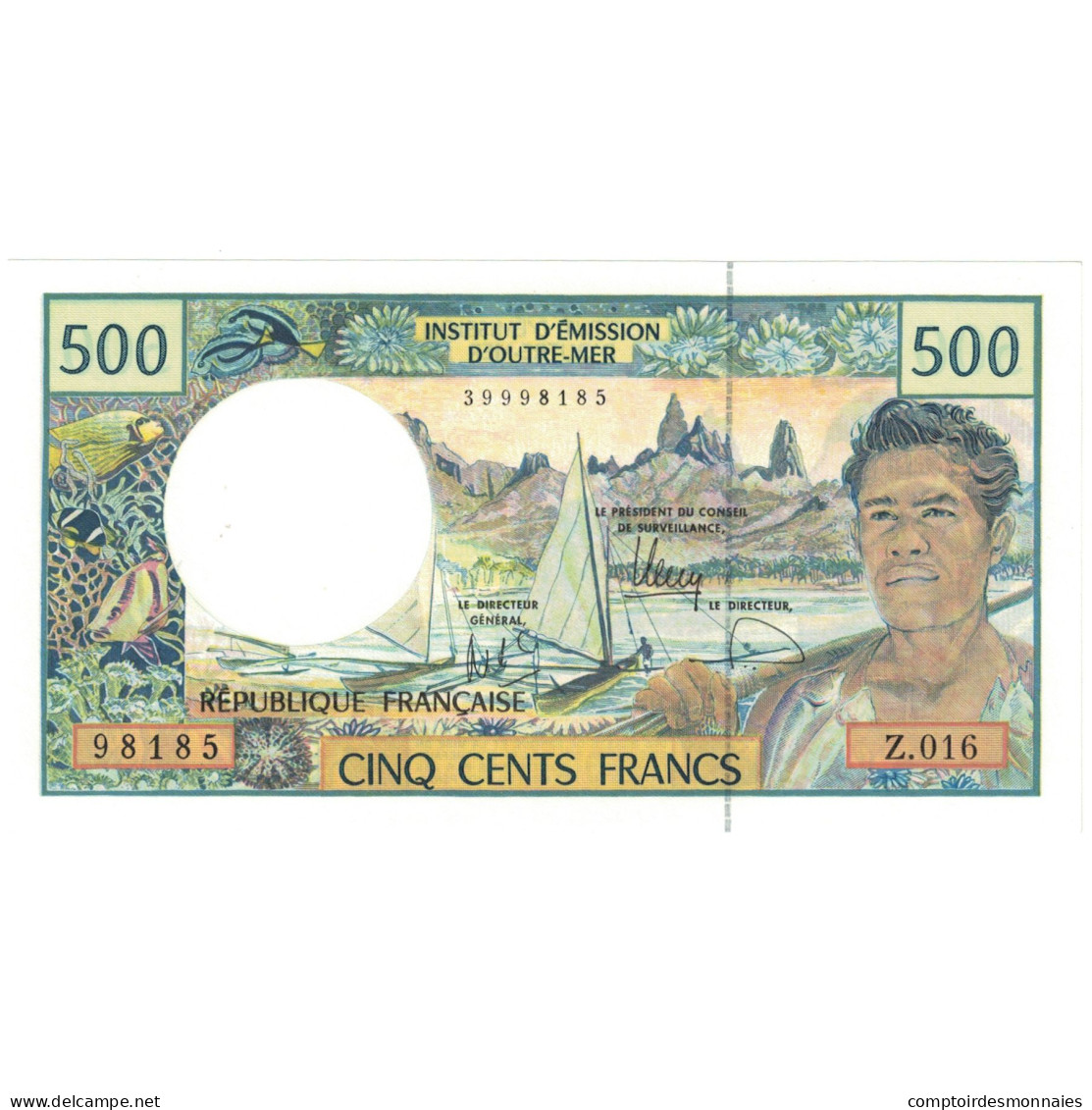 Billet, Tahiti, 500 Francs, 1985, KM:25d, NEUF - Papeete (Frans-Polynesië 1914-1985)
