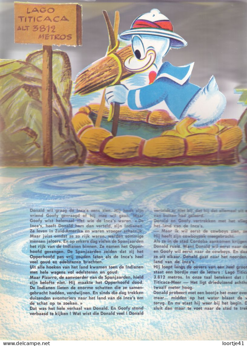 Panoramaboek - Saludos Amigos - Walt Disney - 1962 - Donald Duck - Uitklapbare Tekeningen - Juniors