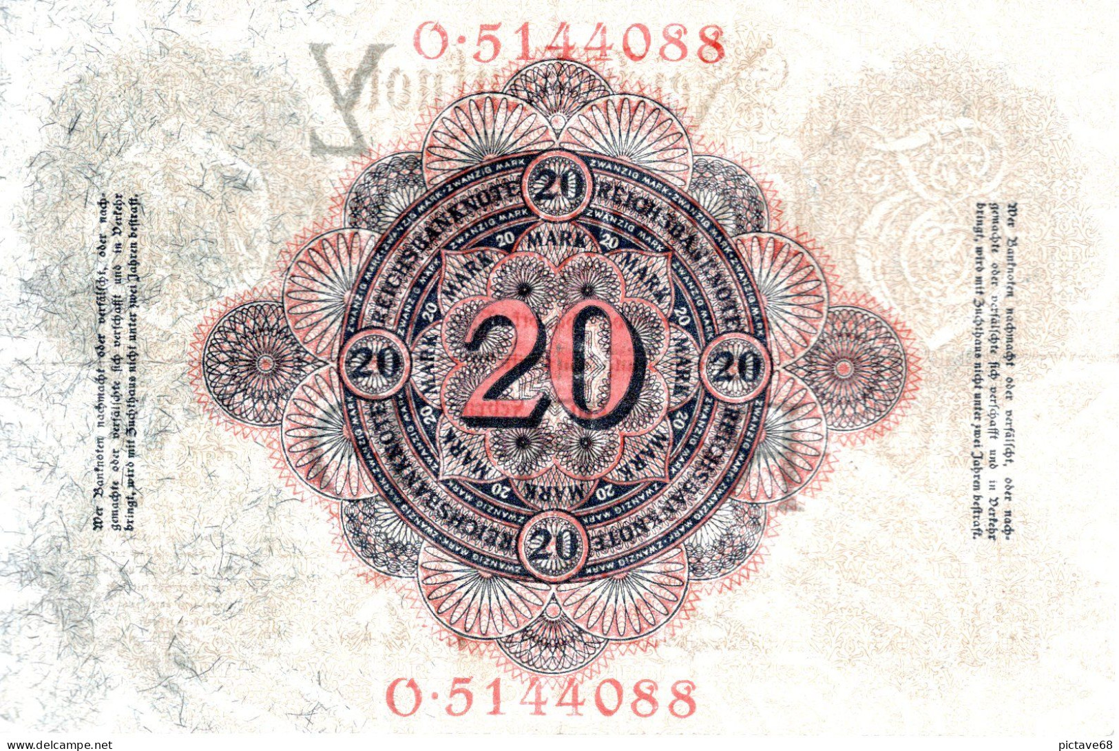 ALLEMAGNE / REICHSBANKNOTE DE 20 MARK  TRES BON ETAT Lettre:Y - 20 Mark