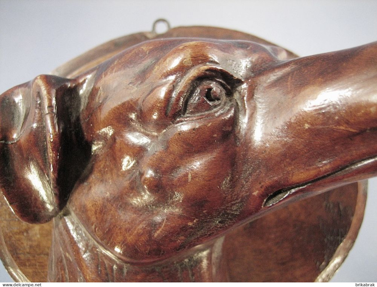 ° TETE DE CHIEN F. PEYROUX ECOLE BOULLE 1911 + Sculpture Statue Animal Sculpteur Art populaire