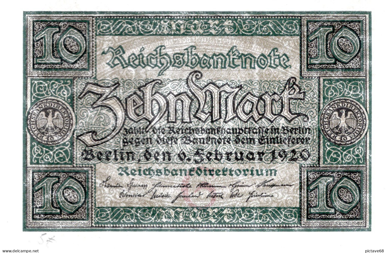 ALLEMAGNE / REICHSBANKNOTE DE10 MARK TRES BON Lettre: G - 10 Mark