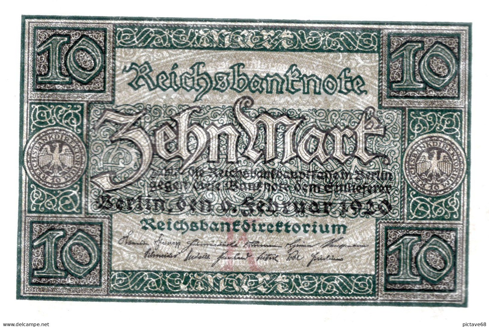 ALLEMAGNE / REICHSBANKNOTE DE10 MARK TRES BON Lettre: K - 10 Mark